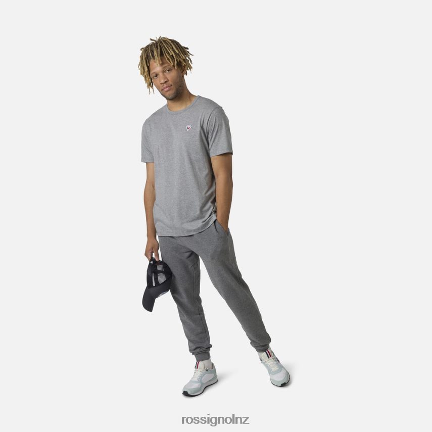 NZ Rossignol Men Logo Plain Tee Heathergrey F222Z254 Tops