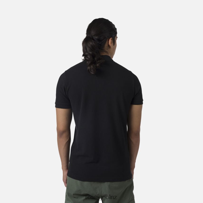 NZ Rossignol Men Logo Polo Black F222Z2303 Tops