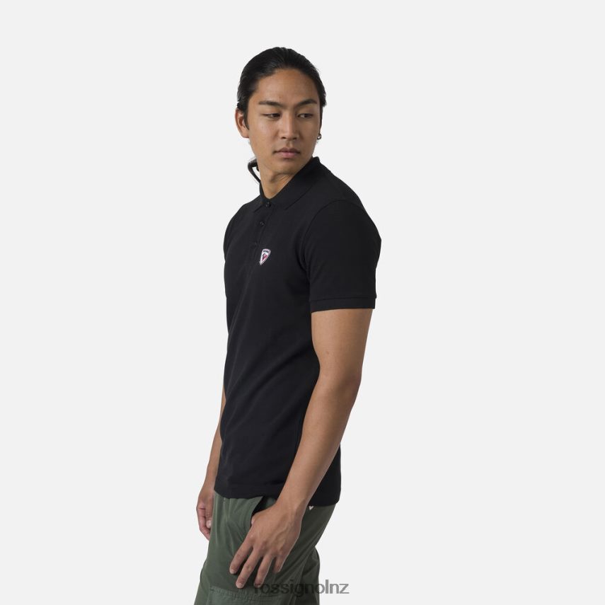 NZ Rossignol Men Logo Polo Black F222Z2303 Tops