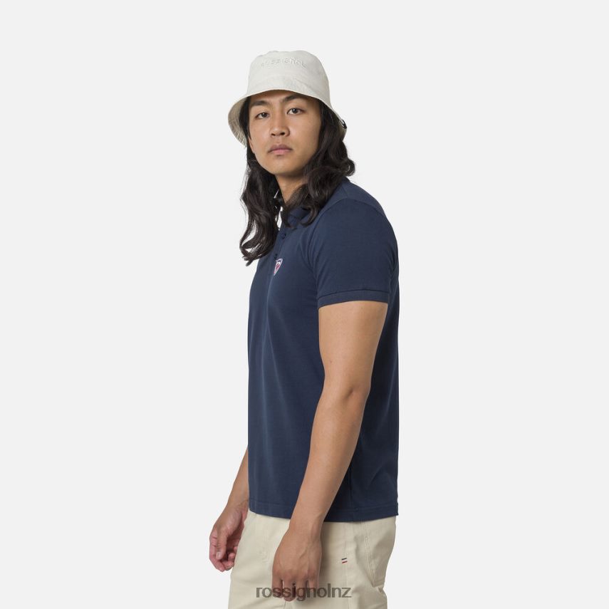 NZ Rossignol Men Logo Polo Darknavy F222Z2290 Tops