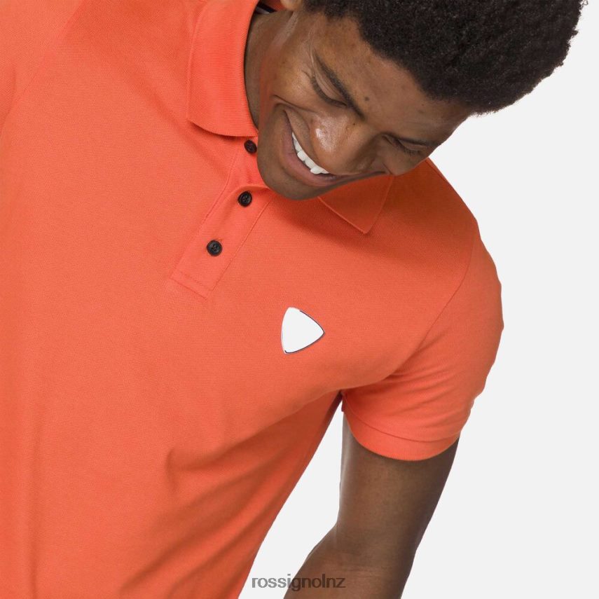 NZ Rossignol Men Logo Polo Flameorange F222Z225 Tops