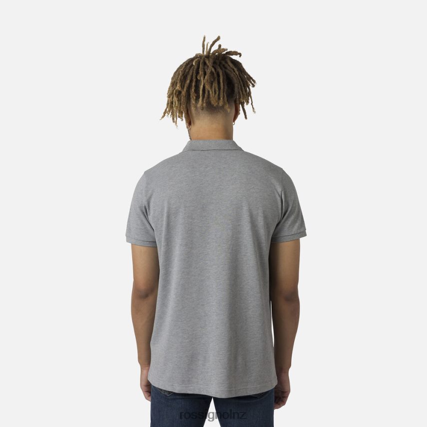 NZ Rossignol Men Logo Polo Heathergrey F222Z284 Tops