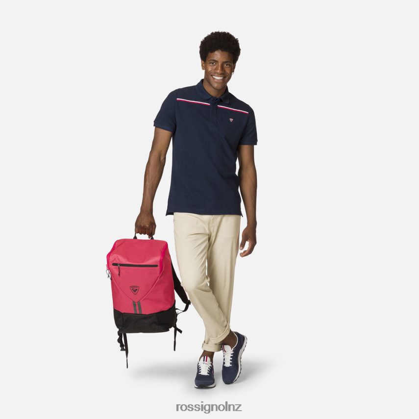 NZ Rossignol Men Logo Polo Tape Shirt Dark Navy F222Z2515 Tops