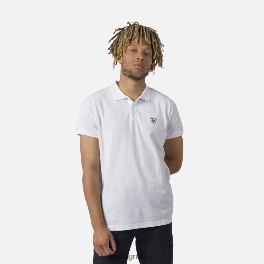 NZ Rossignol Men Logo Polo White F222Z220 Tops