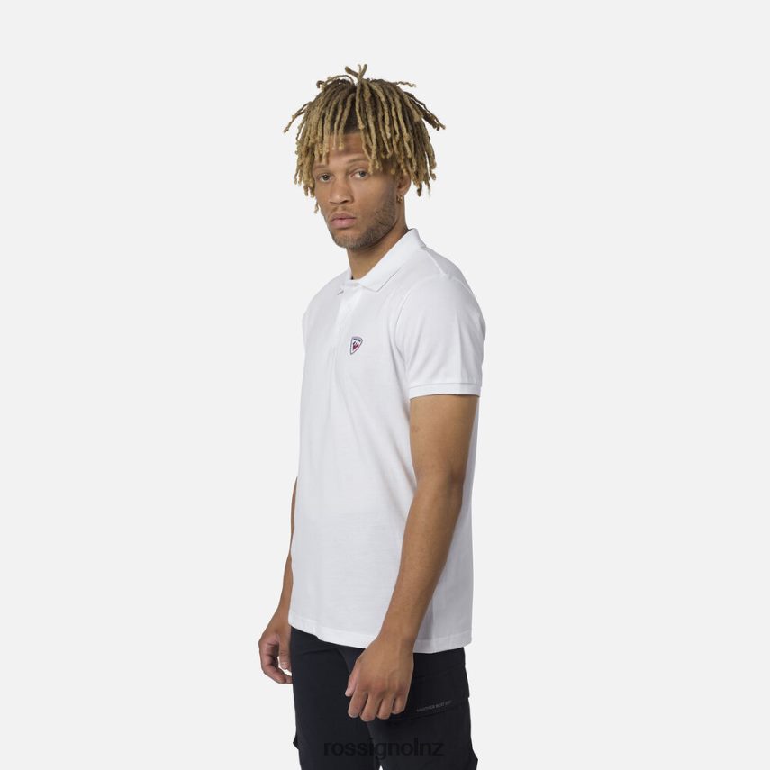 NZ Rossignol Men Logo Polo White F222Z220 Tops