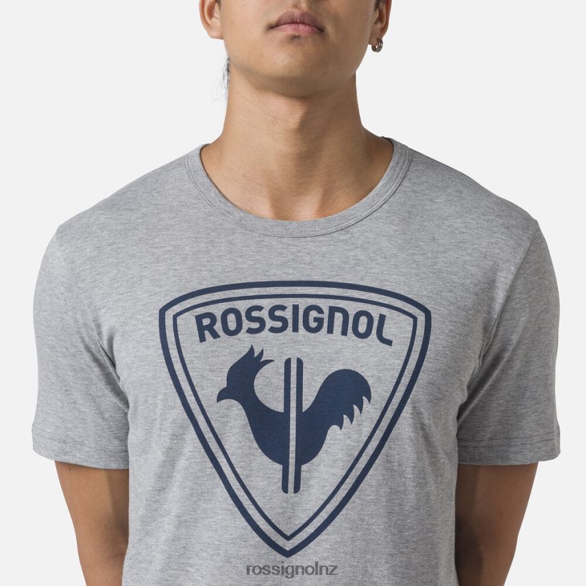 NZ Rossignol Men Logo Tee Heathergrey F222Z283 Tops