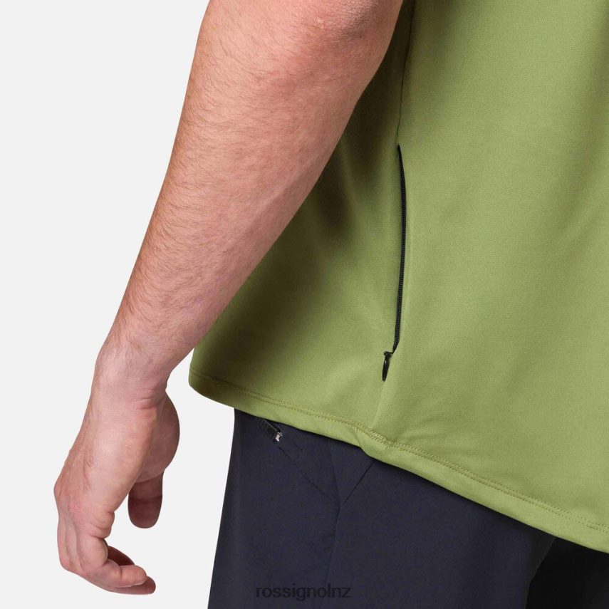 NZ Rossignol Men Short Sleeve Jersey Classic Fit Mossgreen F222Z228 Tops