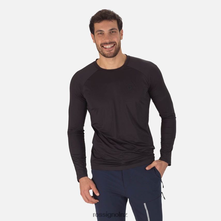 NZ Rossignol Men Skpr Long Sleeve Tee Black F222Z2310 Tops