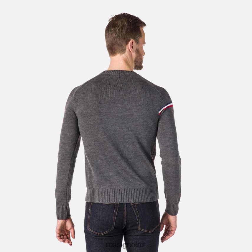 NZ Rossignol Men Odysseus Round-Neck Sweater Heathergrey F222Z2308 Tops