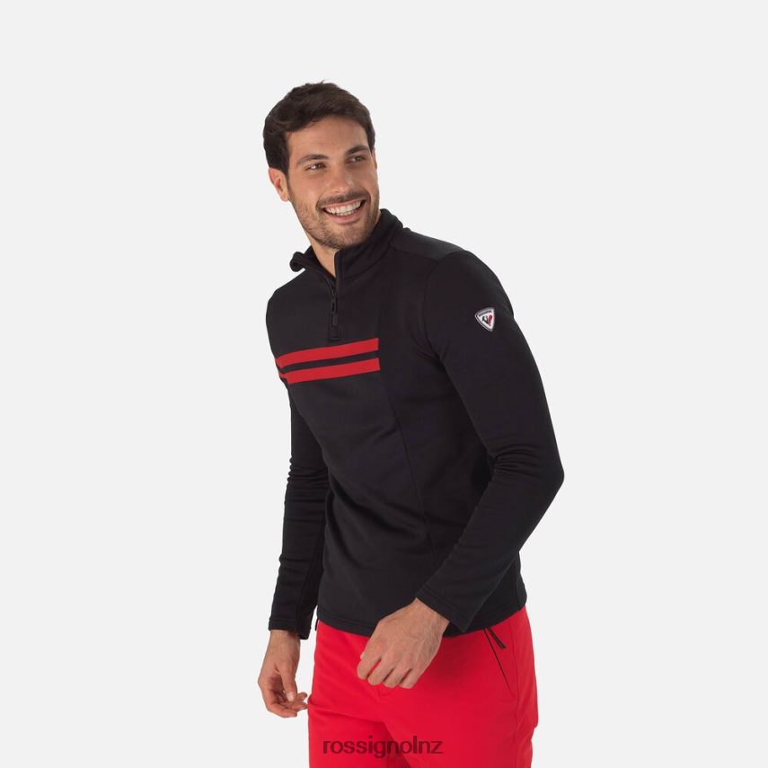 NZ Rossignol Men Resort Half-Zip Top Black F222Z2607 Tops