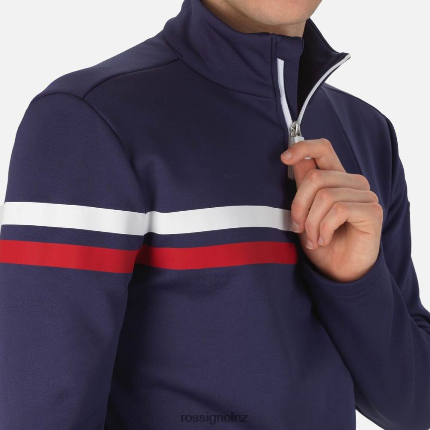 NZ Rossignol Men Resort Half-Zip Top Darknavy F222Z2675 Tops