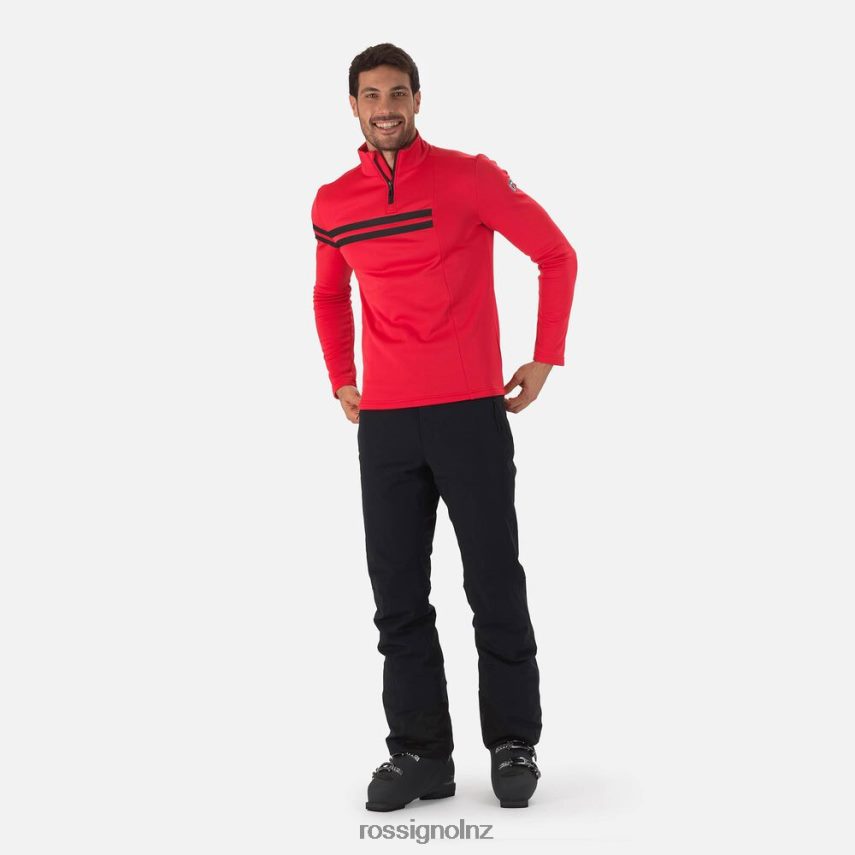 NZ Rossignol Men Resort Half-Zip Top Sportsred F222Z2579 Tops