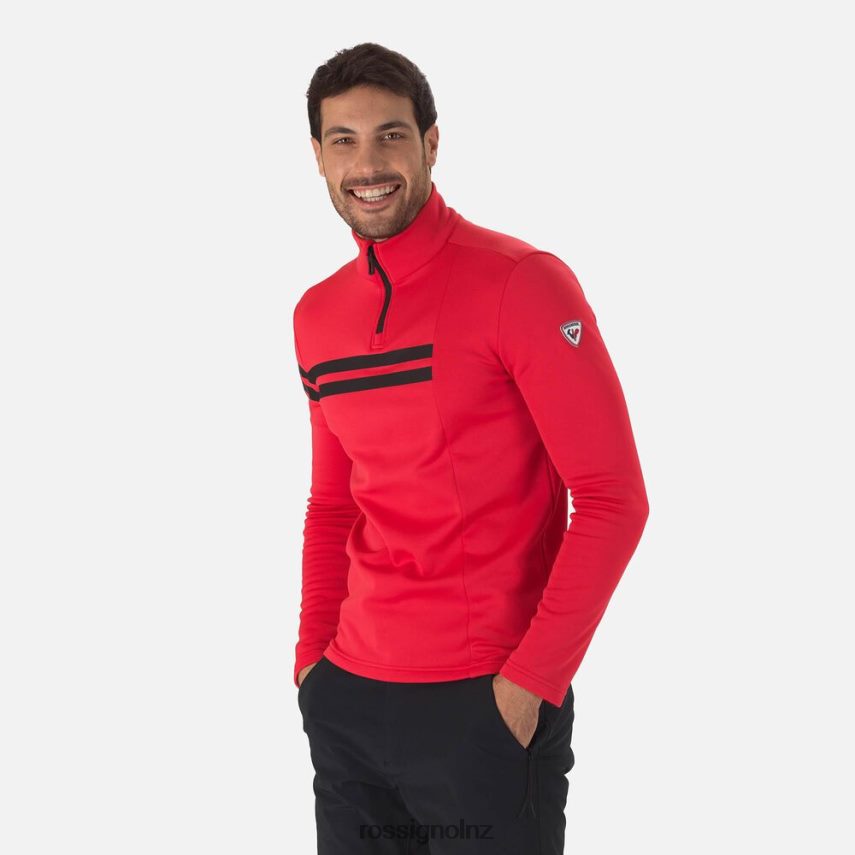 NZ Rossignol Men Resort Half-Zip Top Sportsred F222Z2579 Tops