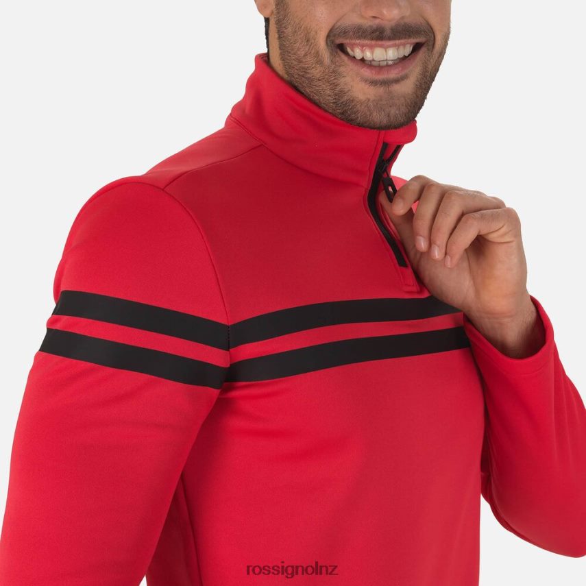 NZ Rossignol Men Resort Half-Zip Top Sportsred F222Z2579 Tops