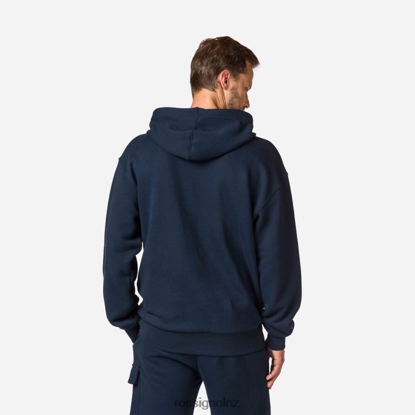 NZ Rossignol Men Hooded Sweatshirt Dark Navy F222Z274 Tops