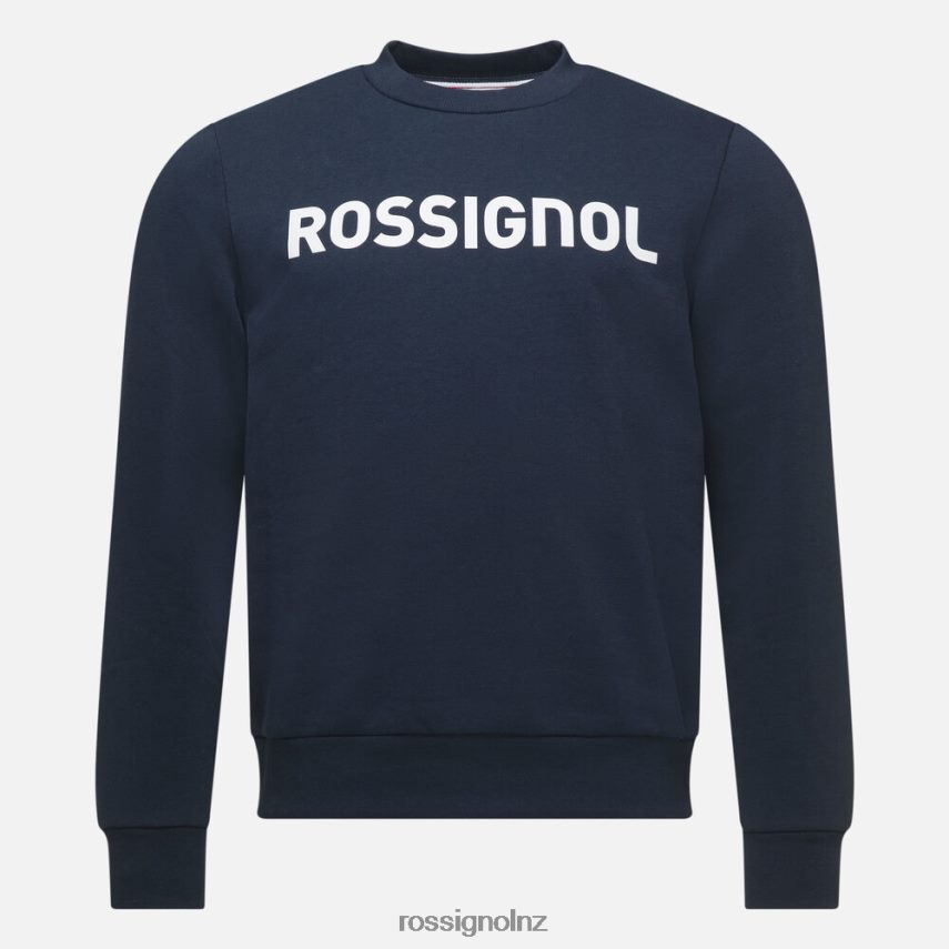 NZ Rossignol Men Logo Cotton Sweatshirt Round Neck Darknavy F222Z2505 Tops