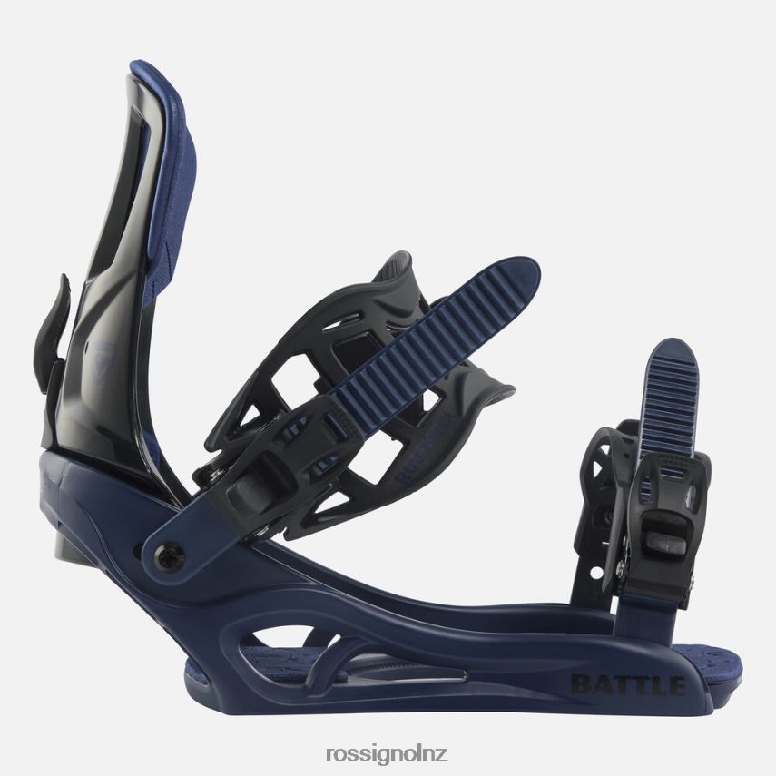 NZ Rossignol Unisex Battle Snowboard Binding Black/Blue F222Z2488 Sports
