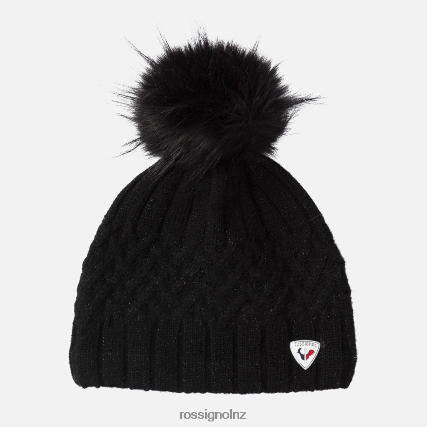 NZ Rossignol Women Poly Beanie Black F222Z2932 Accessories