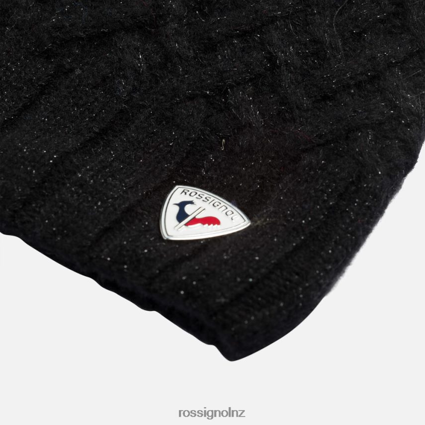 NZ Rossignol Women Poly Beanie Black F222Z2932 Accessories
