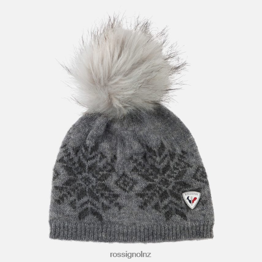 NZ Rossignol Women Snowflake Beanie Heathergrey F222Z21024 Accessories