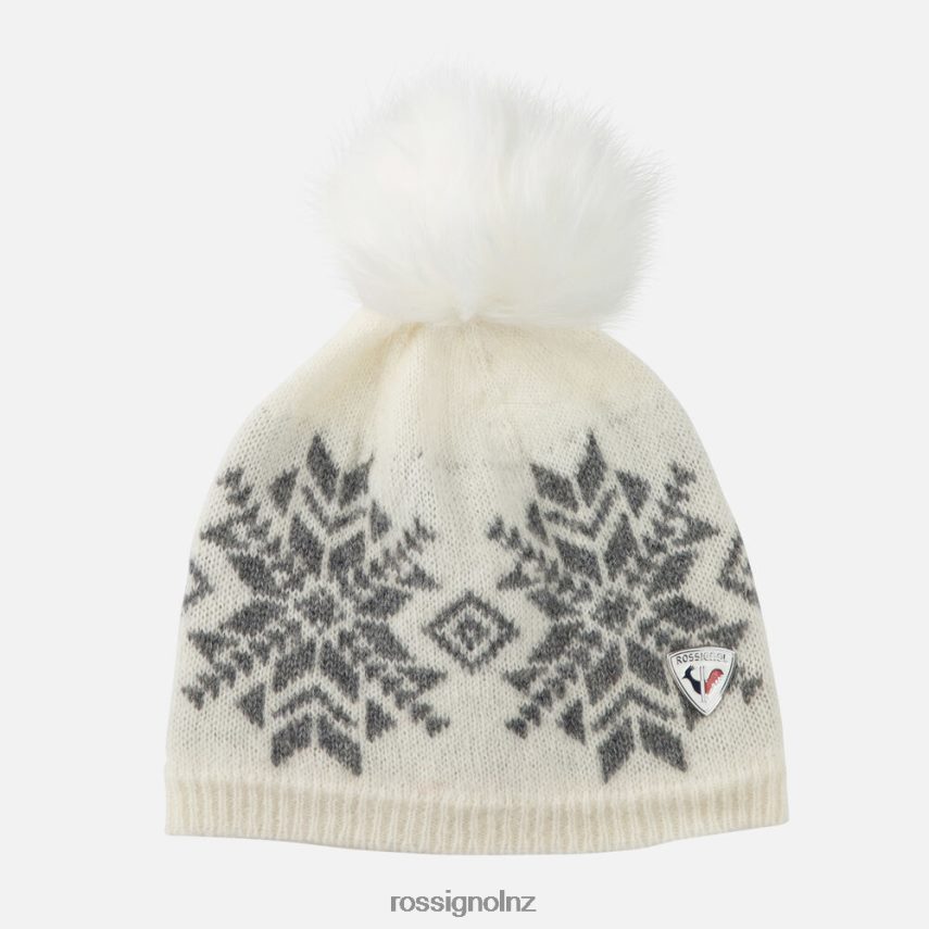 NZ Rossignol Women Snowflake Beanie White F222Z2719 Accessories