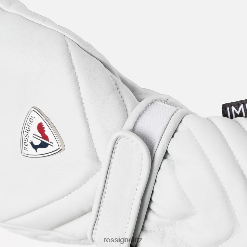 NZ Rossignol Women Select Leather Waterproof Ski Gloves White F222Z21111 Accessories