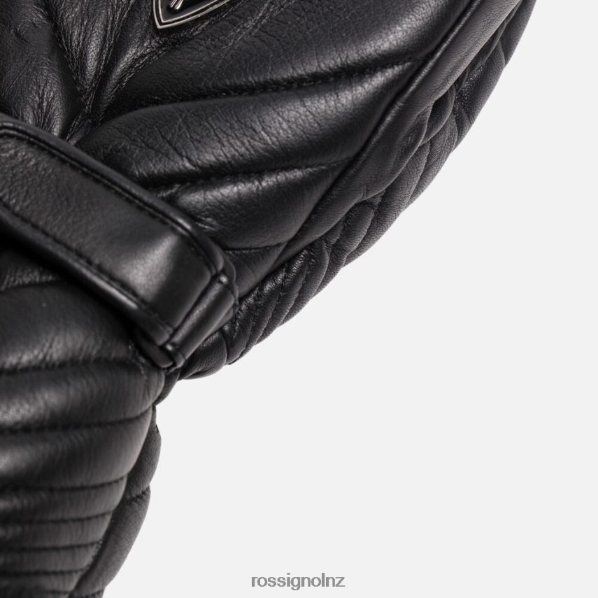 NZ Rossignol Women Select Leather Waterproof Ski Mittens Black F222Z2761 Accessories