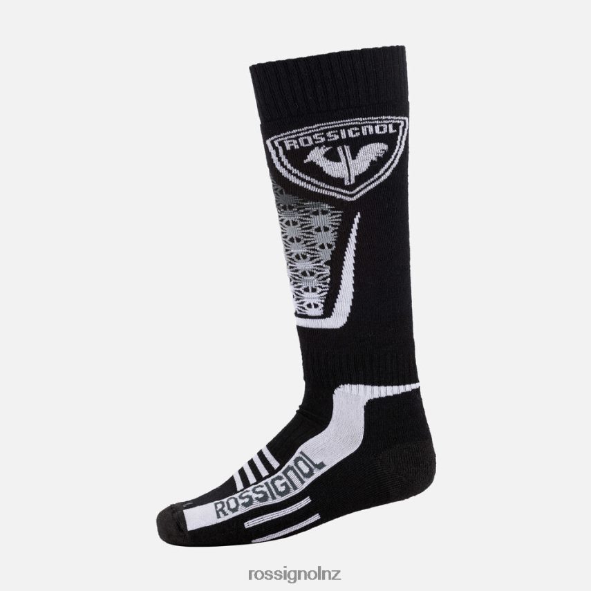 NZ Rossignol Women Wool And Silk Ski Socks Black F222Z2723 Accessories