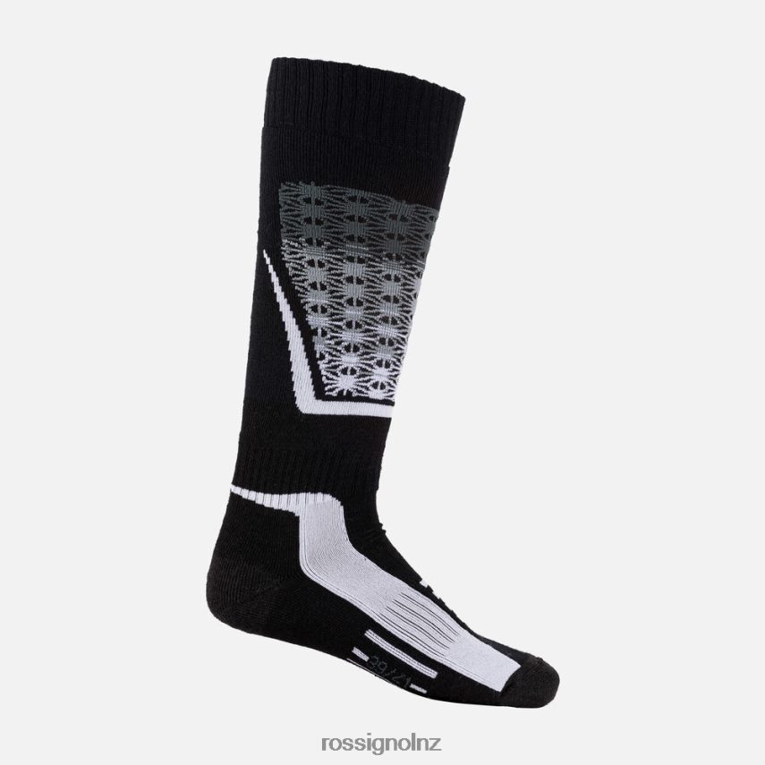 NZ Rossignol Women Wool And Silk Ski Socks Black F222Z2723 Accessories
