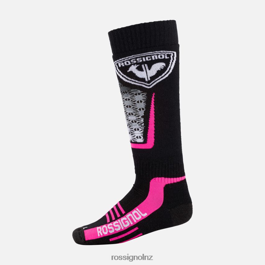 NZ Rossignol Women Wool And Silk Ski Socks Fluopink F222Z2708 Accessories