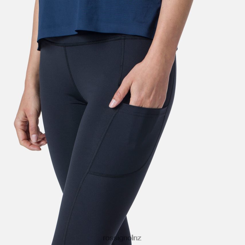 NZ Rossignol Women Lightweight Breathable Running Tights Black F222Z2691 Bottoms