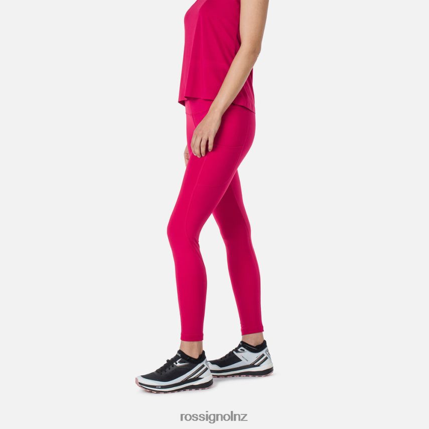 NZ Rossignol Women Lightweight Breathable Running Tights Cherry F222Z21000 Bottoms