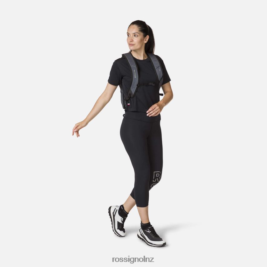 NZ Rossignol Women Stretch 3/4 Running Tights Black F222Z2838 Bottoms
