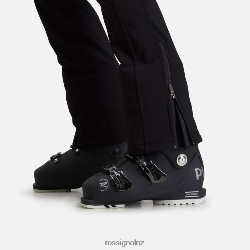 NZ Rossignol Women Softshell Flat Ski Pants Black F222Z21101 Bottoms