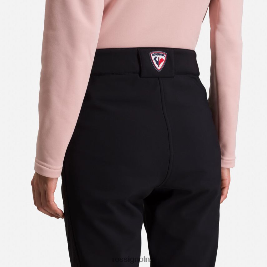 NZ Rossignol Women Softshell Flat Ski Pants Black F222Z21101 Bottoms