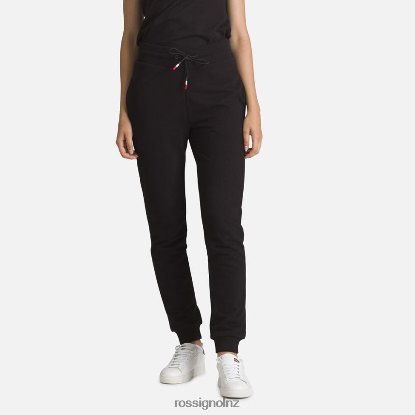NZ Rossignol Women Logo Cotton Sweatpants Black F222Z2916 Bottoms