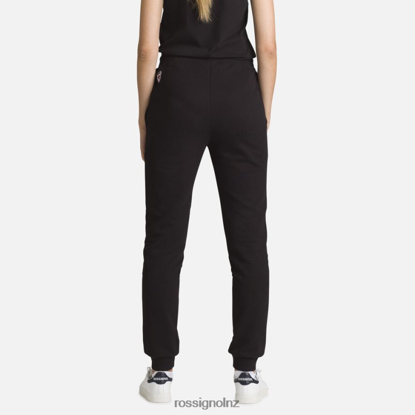 NZ Rossignol Women Logo Cotton Sweatpants Black F222Z2916 Bottoms