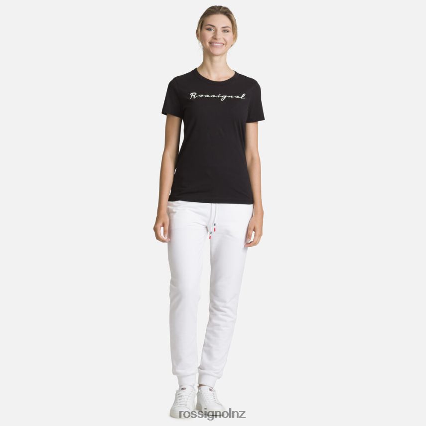 NZ Rossignol Women Logo Cotton Sweatpants White F222Z2939 Bottoms