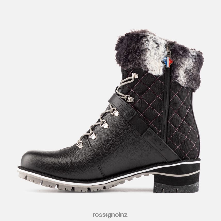 NZ Rossignol Women 1907 Megeve Boots Black F222Z21057 Footwear