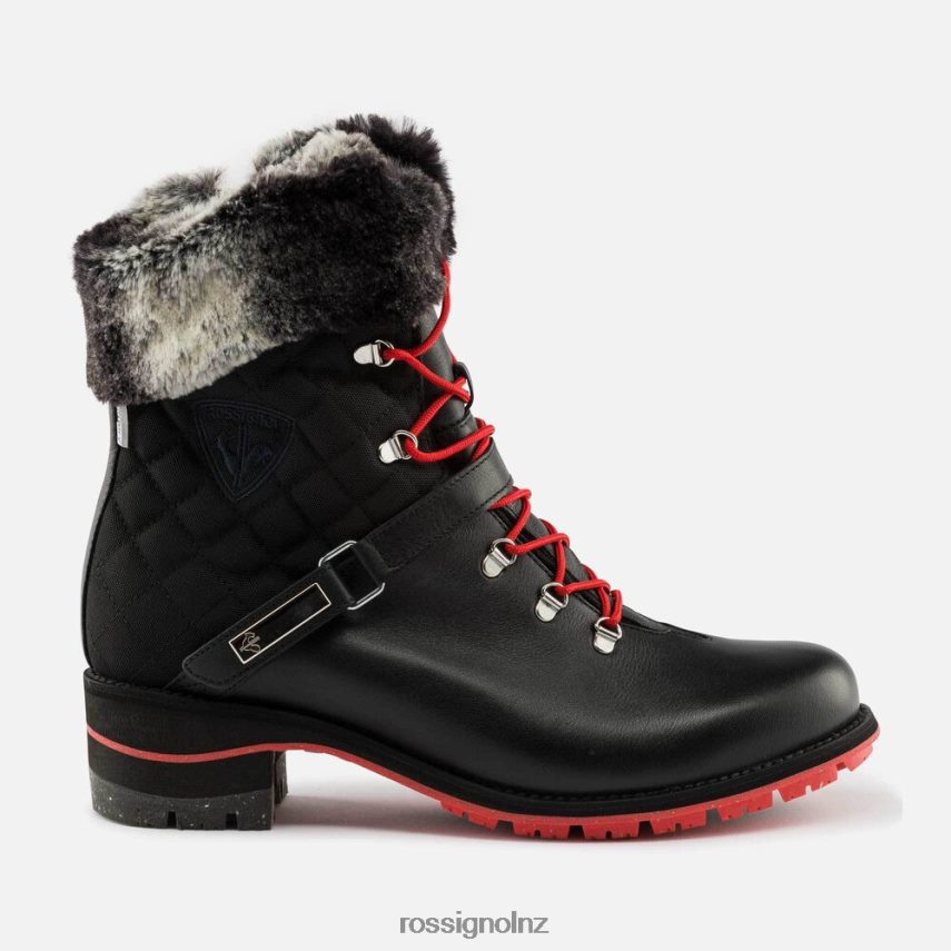 NZ Rossignol Women 1907 Megeve Boots Black F222Z2771 Footwear