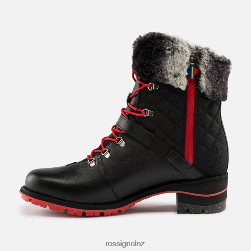 NZ Rossignol Women 1907 Megeve Boots Black F222Z2771 Footwear