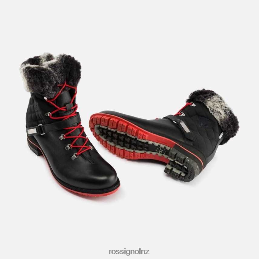 NZ Rossignol Women 1907 Megeve Boots Black F222Z2771 Footwear