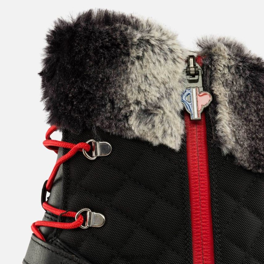 NZ Rossignol Women 1907 Megeve Boots Black F222Z2771 Footwear