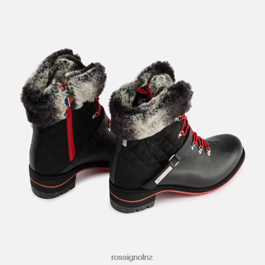 NZ Rossignol Women 1907 Megeve Boots Black F222Z2771 Footwear
