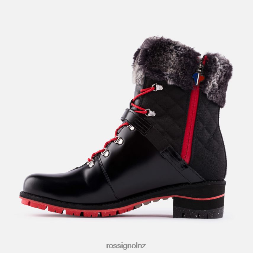 NZ Rossignol Women 1907 Megeve Boots Shinyblack F222Z2767 Footwear