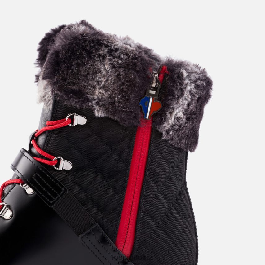 NZ Rossignol Women 1907 Megeve Boots Shinyblack F222Z2767 Footwear