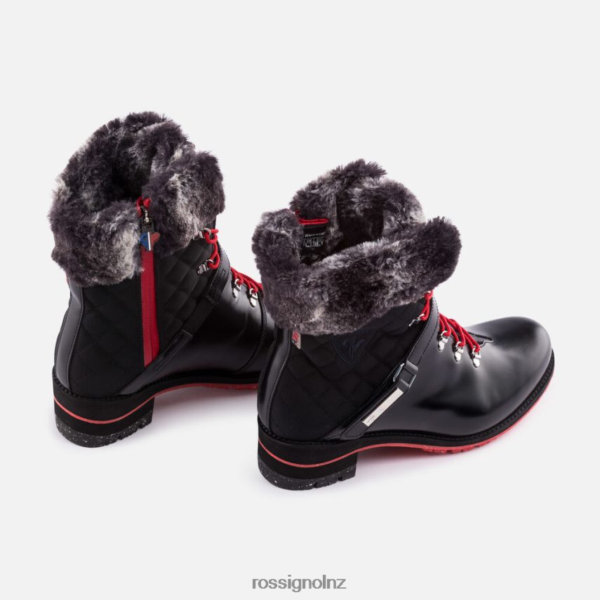 NZ Rossignol Women 1907 Megeve Boots Shinyblack F222Z2767 Footwear