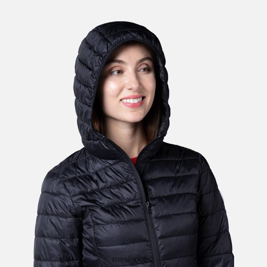 NZ Rossignol Women Hooded Insulated Jacket 180Gr Black F222Z2937 Tops