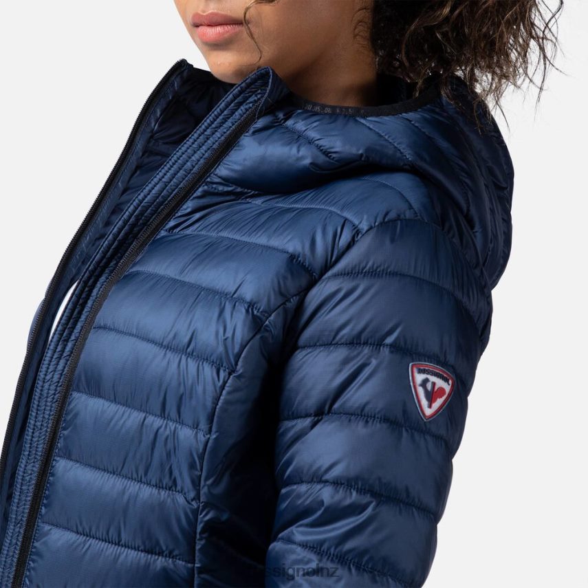 NZ Rossignol Women Hooded Insulated Jacket 180Gr Darknavy F222Z2936 Tops