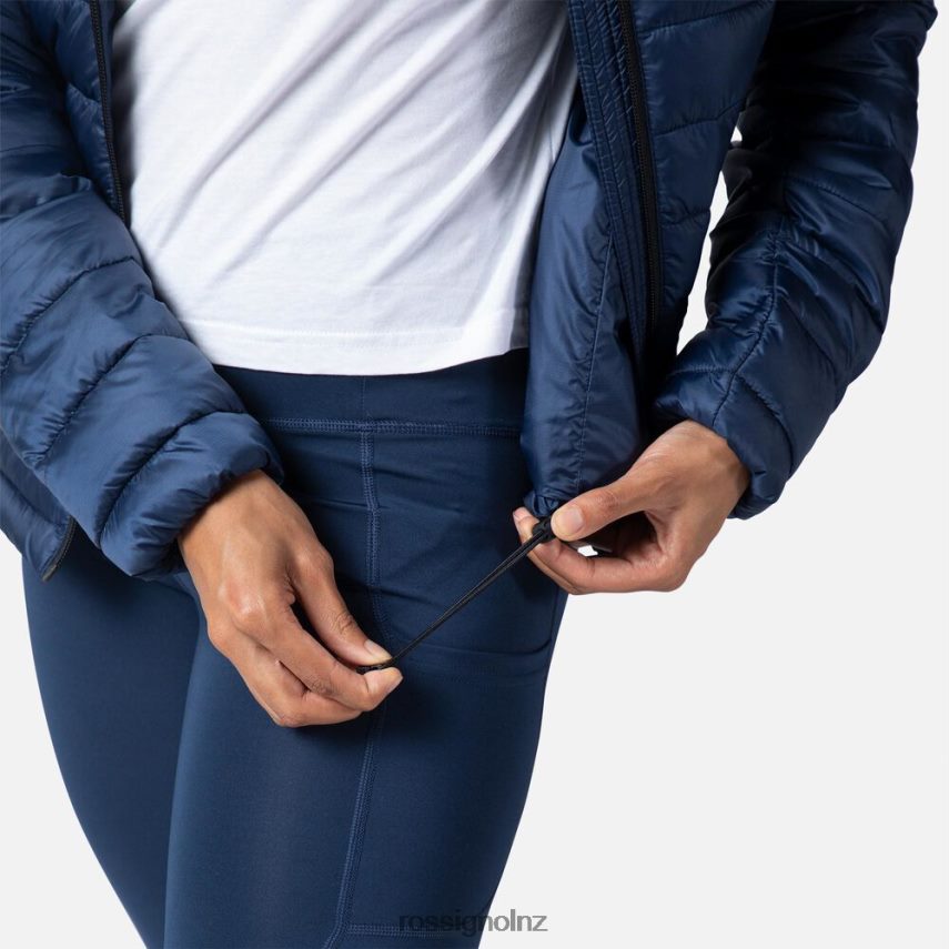 NZ Rossignol Women Hooded Insulated Jacket 180Gr Darknavy F222Z2936 Tops